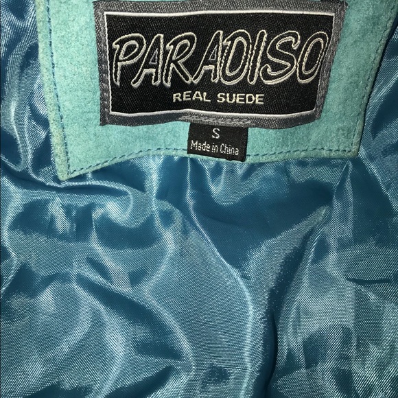 New Arrival Paradiso Jacket turquoise suede SM - Picture 5 of 5